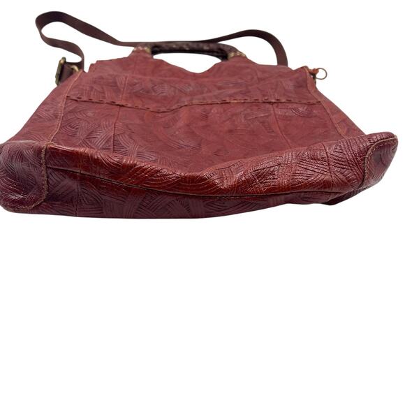 The Sak Brown Braided Boho Leather Foldover Adjustable Strap Medium Crossbody - Picture 6 of 15